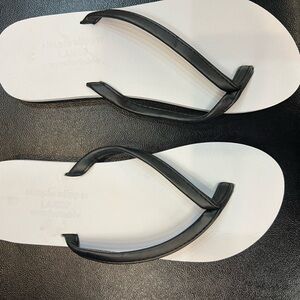 Black and White Flip Flops